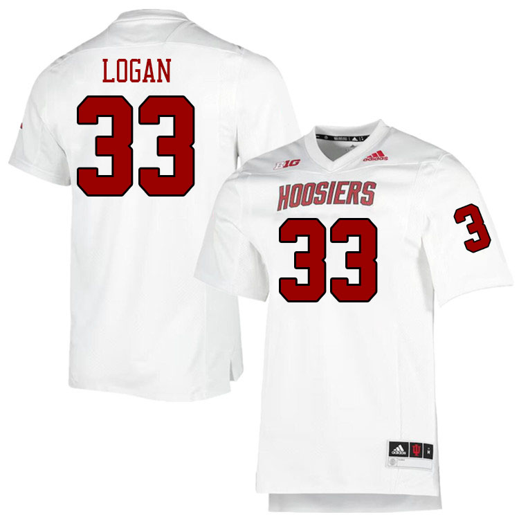 Men #33 Nahji Logan Indiana Hoosiers College Football Jerseys Stitched-Retro White